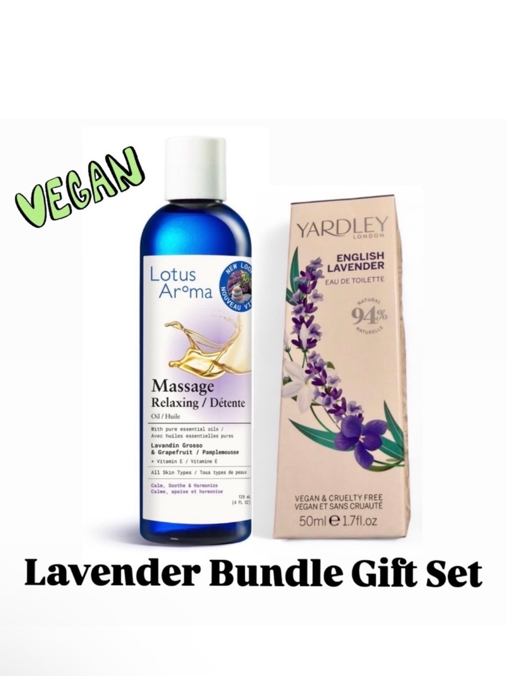 BNIB! 🌱 Vegan Lavender Gift Set - Perfume & Massage/Body Oil
